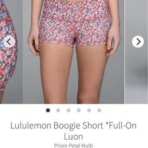 Lululemon boogie shorts, wmns size 4